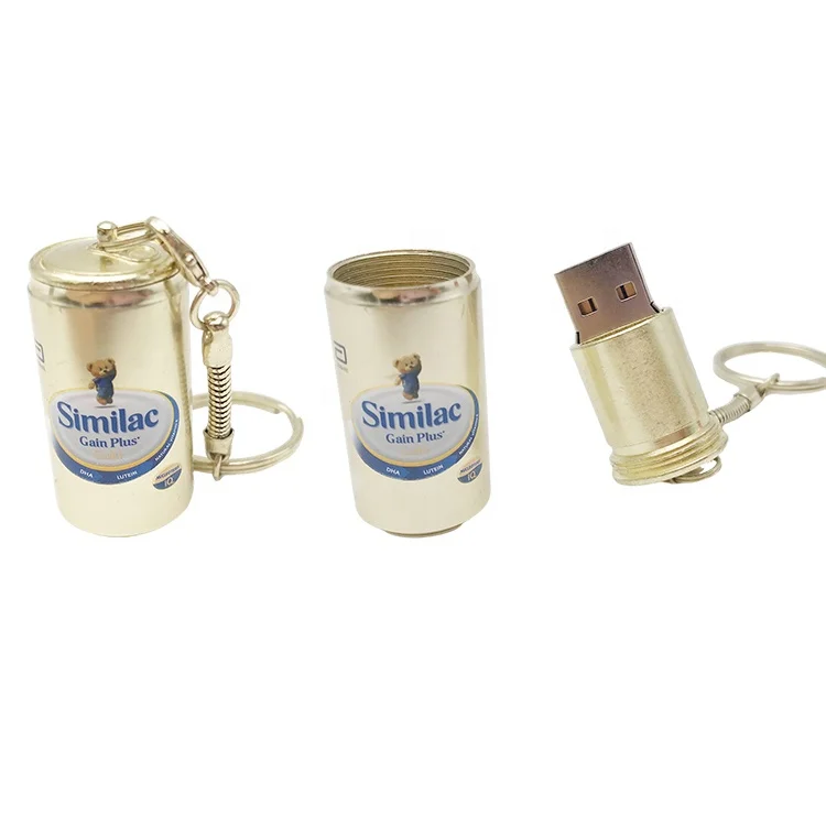 Worth Buying drink bear bottle can shaped metal cute flash drive usb2.0 customs full color printing pen drive 1gb 2gb 4gb 8gb