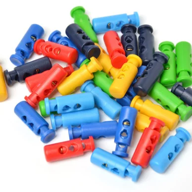 Colorful plastic cord end spring stopper drawstring cord stopper for garment accessories