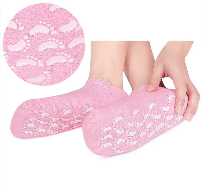 Low Price Moisture SPA Gel Socks Anti-slip for dry feet callus remover silicone spa gel socks