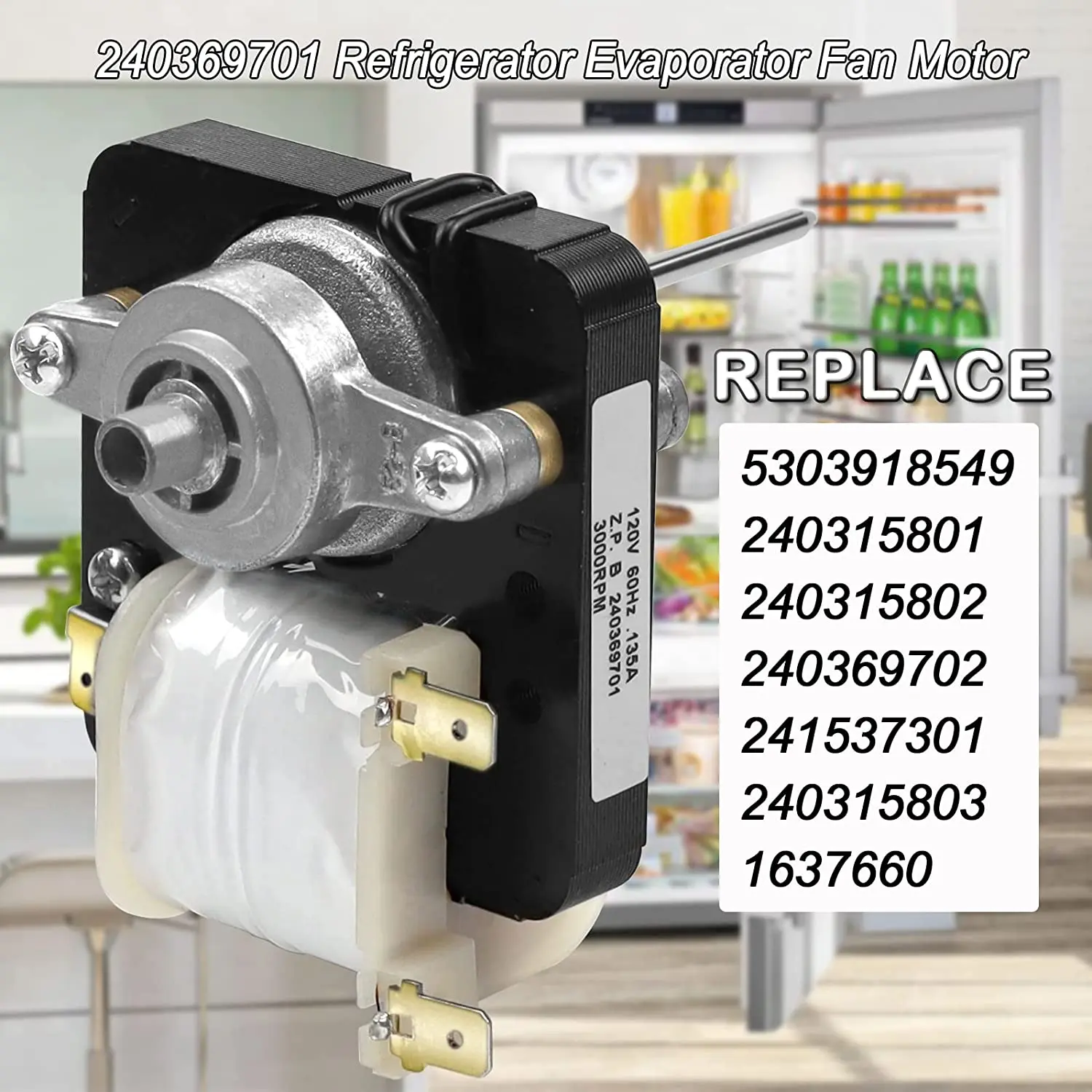 Refrigerator Evaporator Fan Motor 240369701