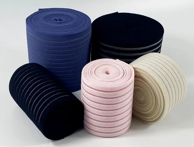 Factory custom medical elastic band fish silk elastic webbing tape for abdominal waist support belt
