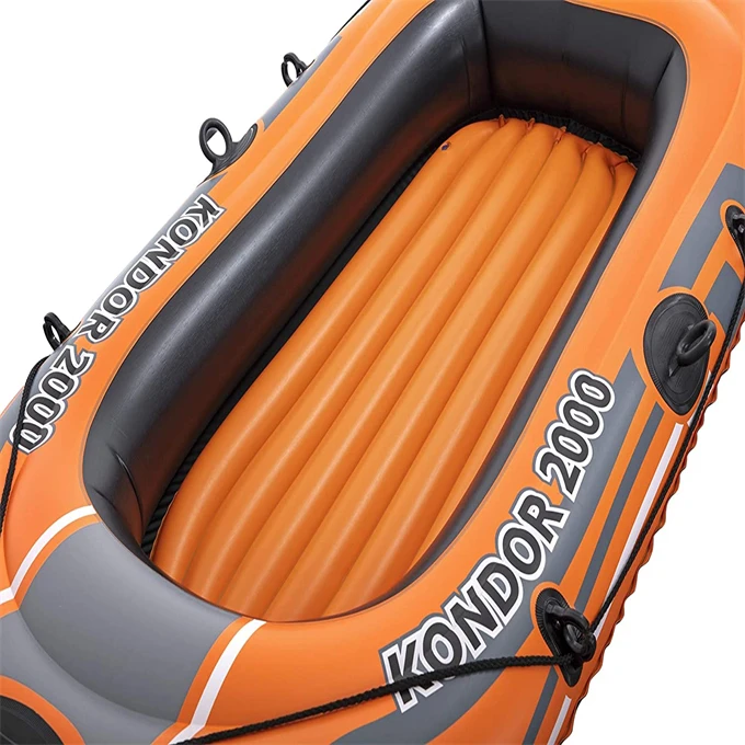 Kondor 2000 Inflatable Boat 2 Seater, complete package with paddle and pump