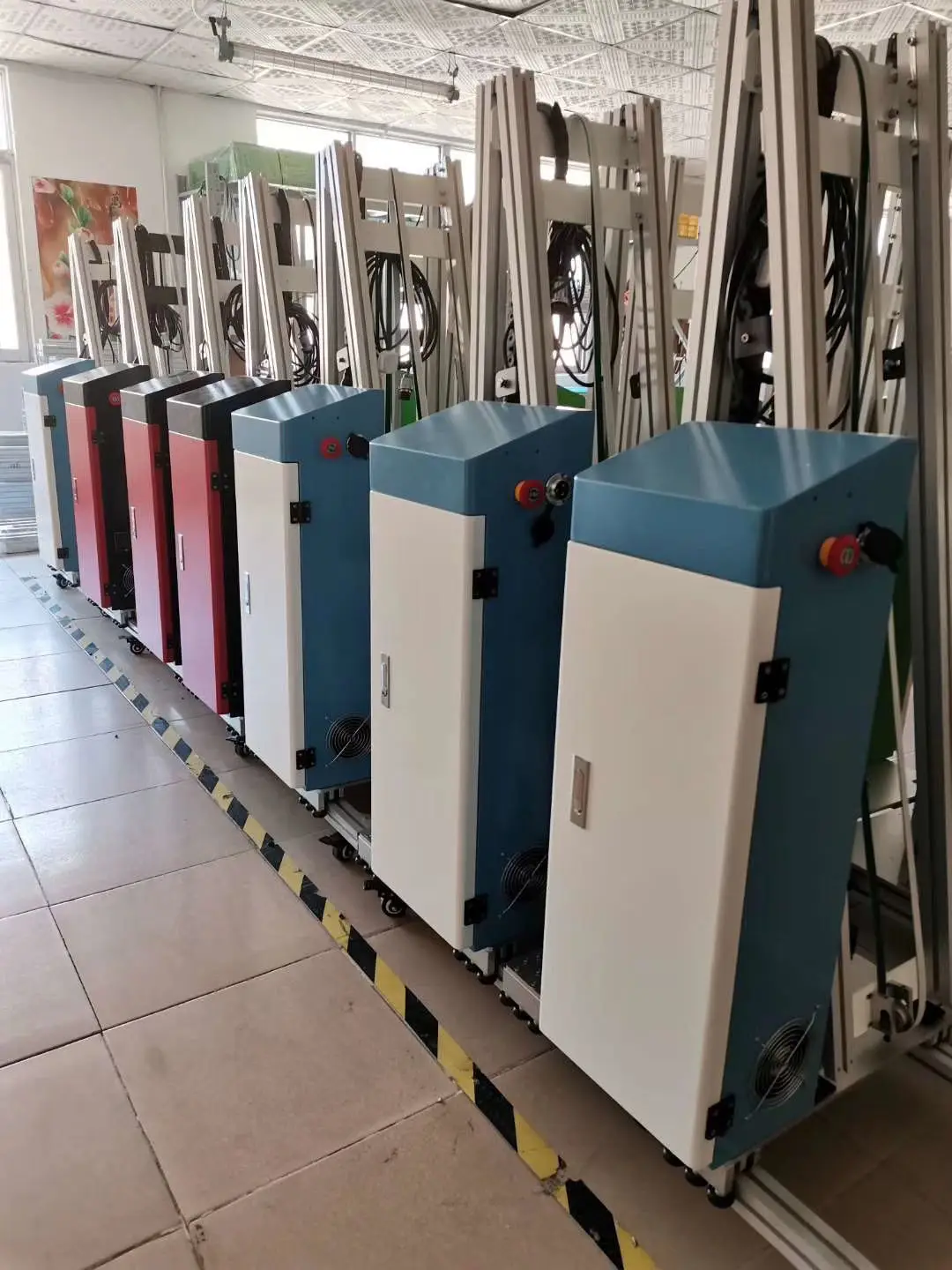 2024 New Wall Floor printer with wheels rails double heads 2-in-1 wall floor printing machine CMYKW UV ink