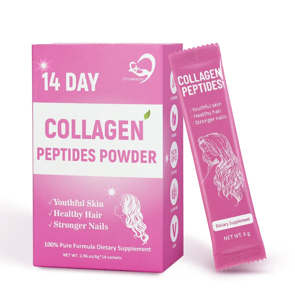 Chinaherbs OEM Collagen Solid Beverage Powder Pure Vegetarian Diet Friendly Gluten Free Collagen Peptid Powder