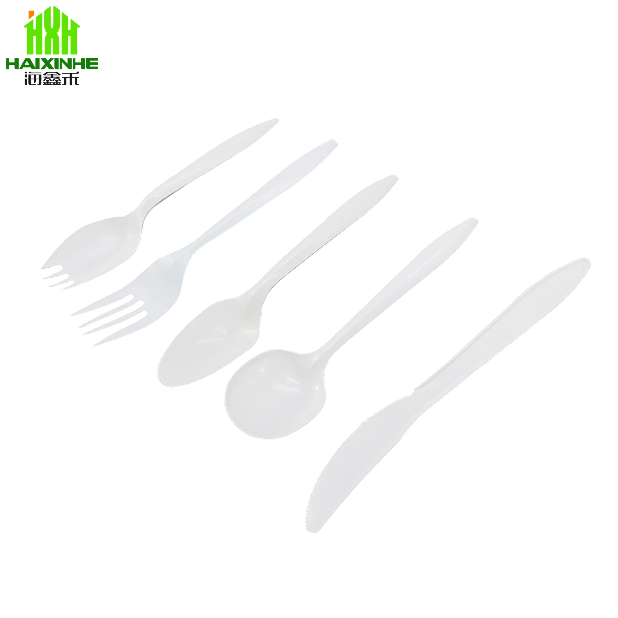 
Wholesale Thicken heavy weight plastic cutlery pack spork plastic fork and knife eco friendly disposable cutlery Set 