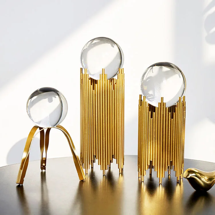 Creative crystal ball decoration model room study office bookcase decoration decoration
