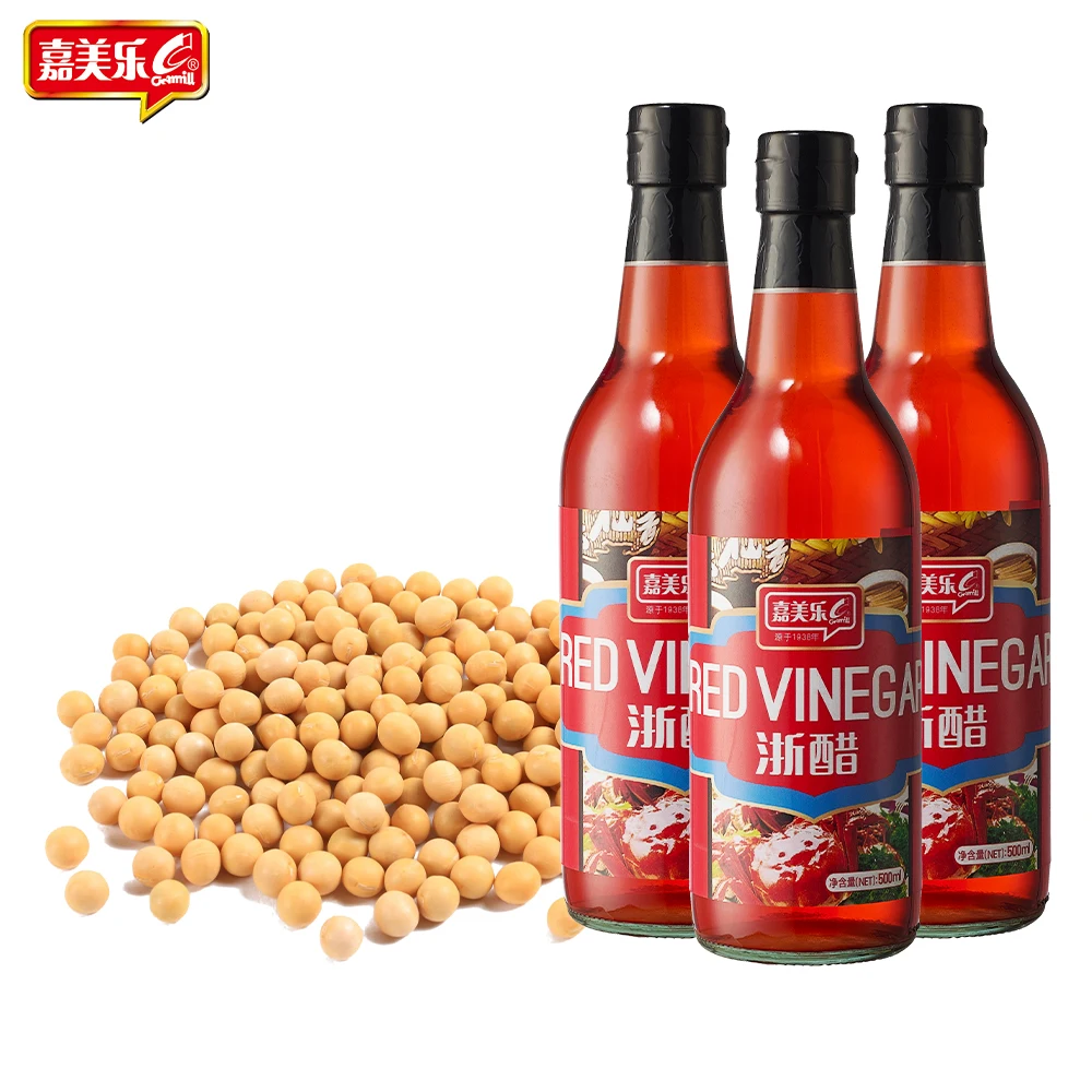 Free samples Hot Sale Factory seasoning Vinegar 500ML Glass Bottle bulk Red Vinegar