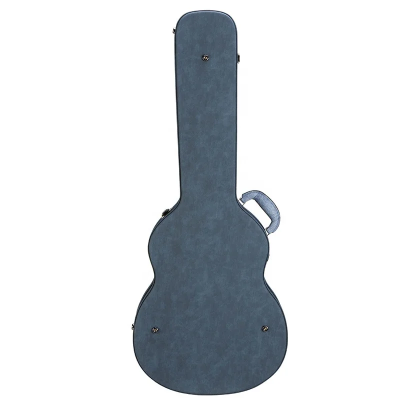 Factory Direct Sale Wash Denim Fabric Moisture-proof Wooden Classical Electric Hard Instrument Case