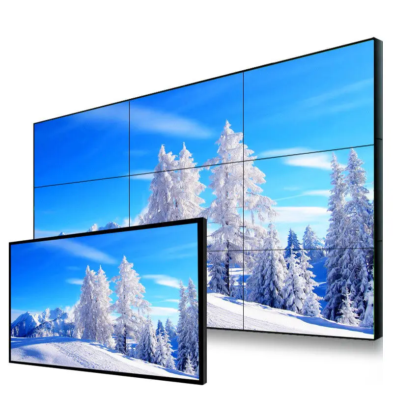 46 49 55 Inch Indoor 3x3 Video Wall Screen Flat Screen 1080p Tv Wall Mounted Full Hd Lcd Video Wall Player