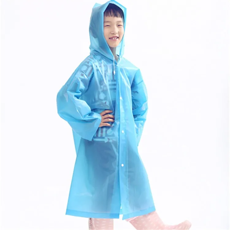 OEM/ODM Print Logo Unisex  kid Raincoat Outdoor Travel Emergency  rain wear