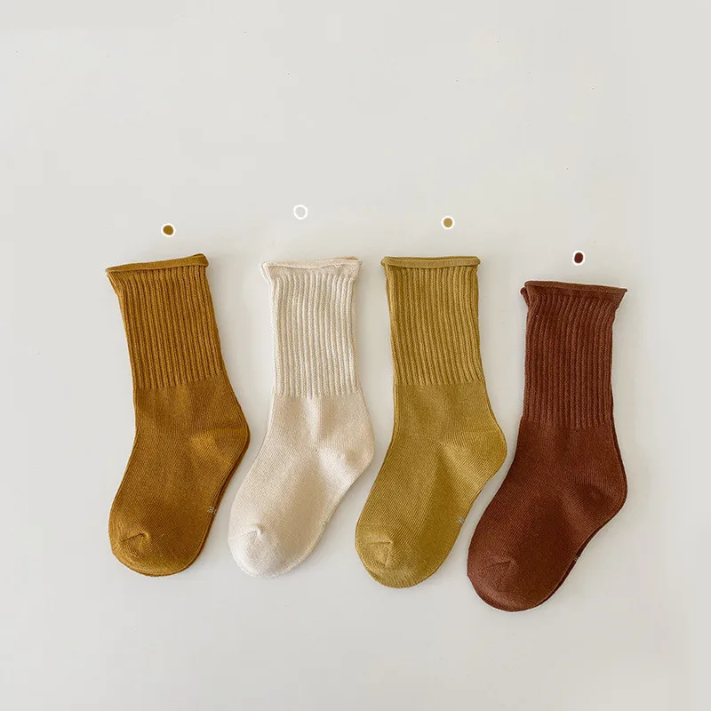 2021 wholesale boutique baby socks candy colors cotton crew socks for school children socks