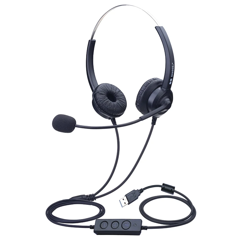 Dh600d call center customer service staff headset operator USB headset headset plug-in computer uses the sound card chip of cust