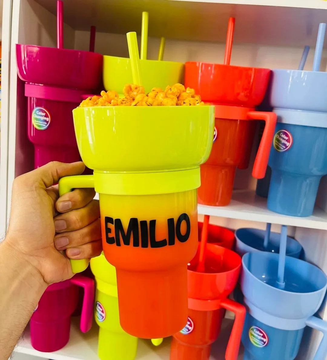New Arrivals Best Quality Different Colors Option 2 in 1 Snack And Drink Cup Stadium Tumbler