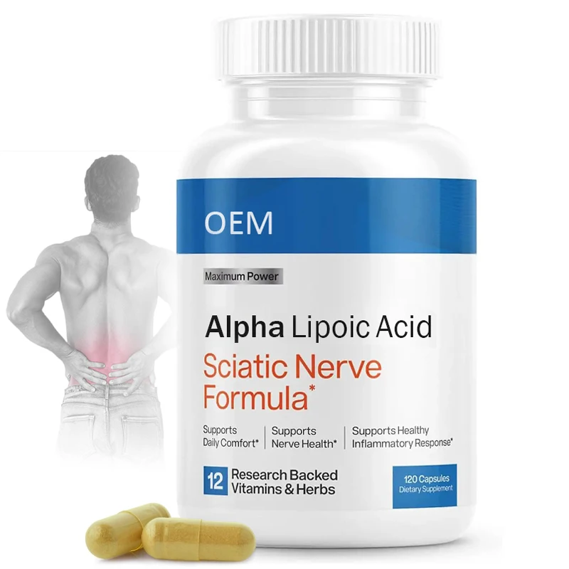 Manufacture Direct  Alpha Lipoic Acid Nutritional Supplements Sciatica Nerve Health Support Vitamin B Complex Herbs Capsules