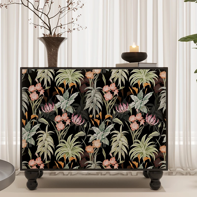 Amazon Hot Sell Custom Home Decoration Self Adhesive PVC Flower Wallpaper For Bedroom Walls And Furniture Covering