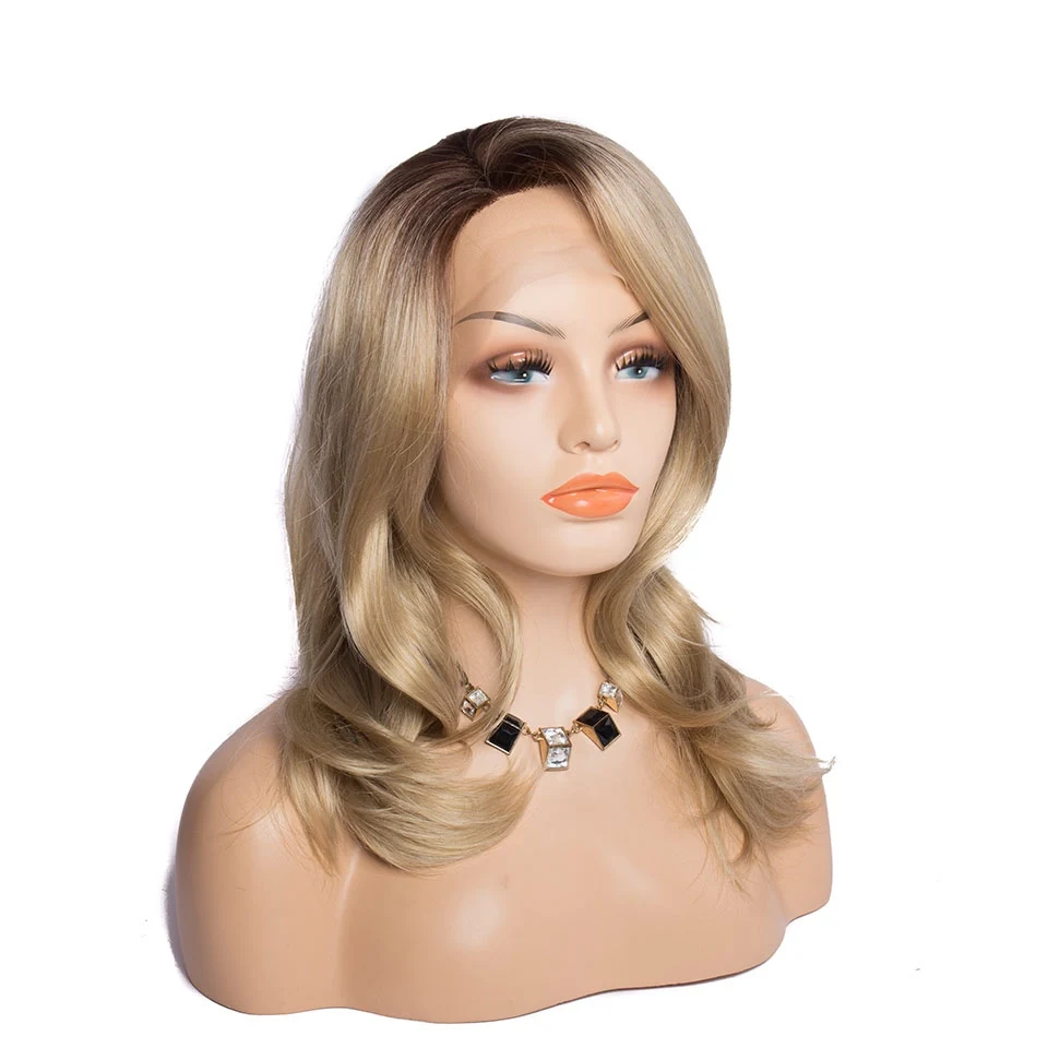 High Temperature premium synthetic wig27/613#highlight color synthetic wig with lace front Synthetic Fiber hair wig for Cosplay