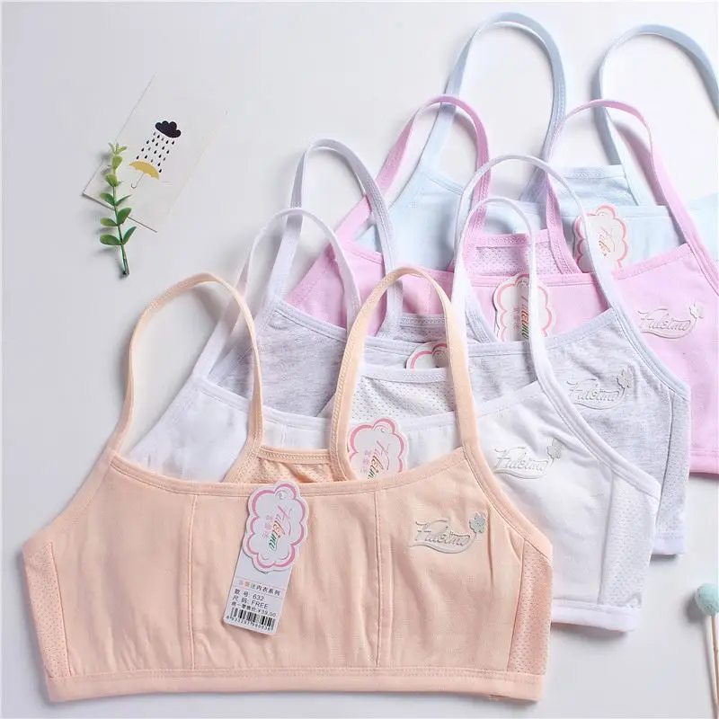 High quality fashion full cotton beauty back teens bra for little girl kids