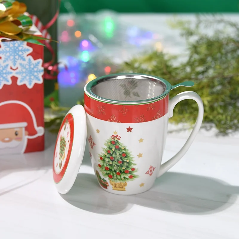 Factory supply accept custom logo Christmas cheap bulk ceramic mugs from china