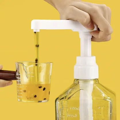 1600ml Transparent Coffee Syrup Bee Drip Double Scale Storage Dispenser pump Bottle Squeeze milk Bottle Honey Jar Container