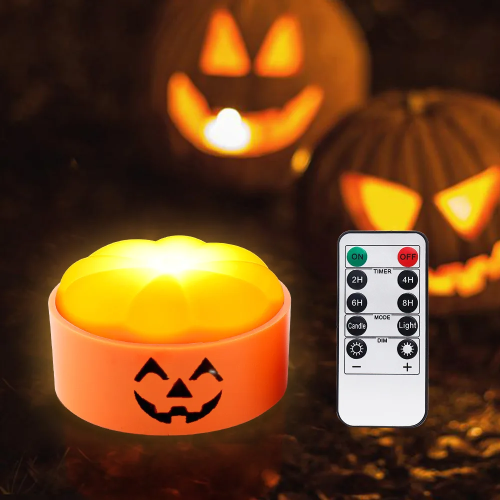 Halloween Easter Pumpkin Glowing Night Light Battery Operate LED Candle for Party Decoration