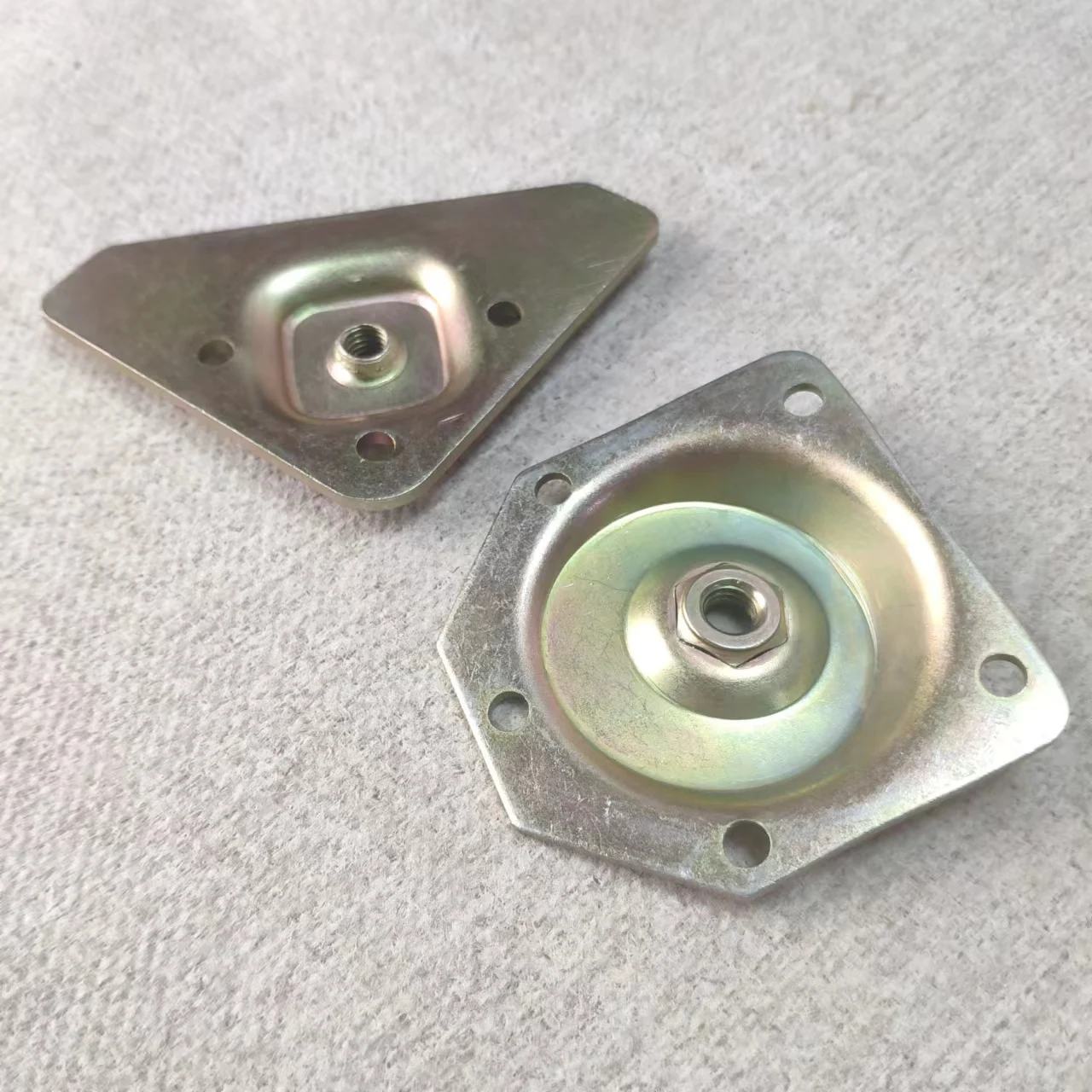 12 Degree Furniture Bedroom Desk Metal Zinc Plated Angled Slope Furniture Table / Chair Wooden Legs Mounting Plates