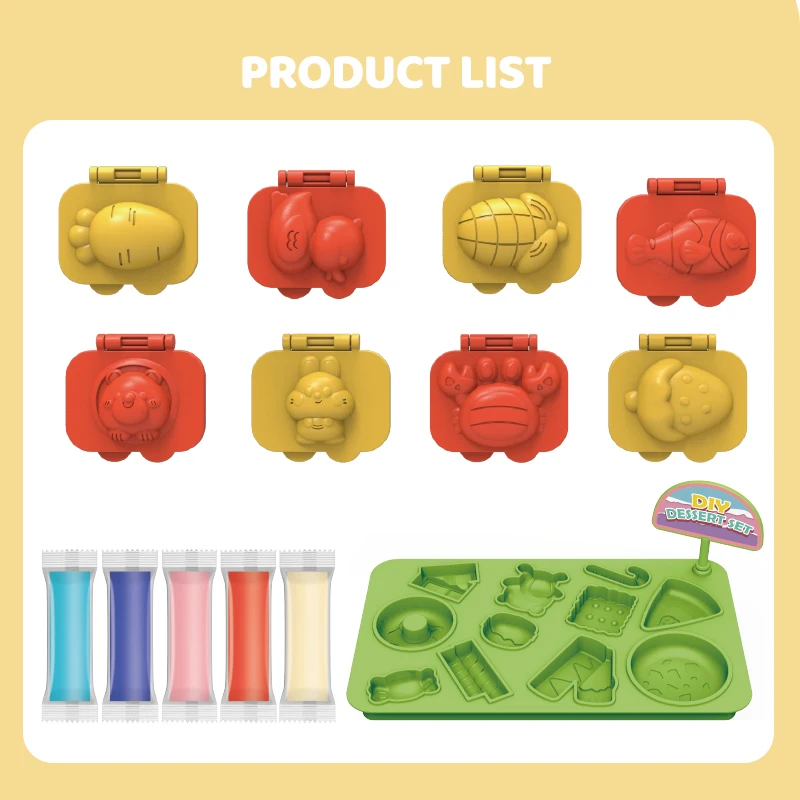 Leemook educational Pretend Play Portable Backpack Play Dough Toys color dough series colorful mould tools clay toy