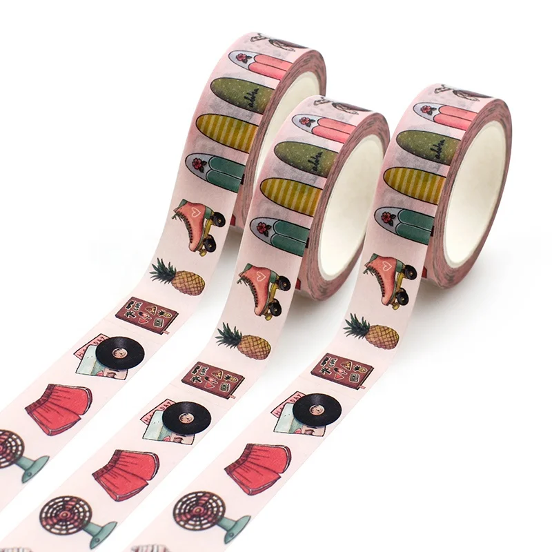 Custom washi making tape manufacturer Adhesive assorted design washi tape