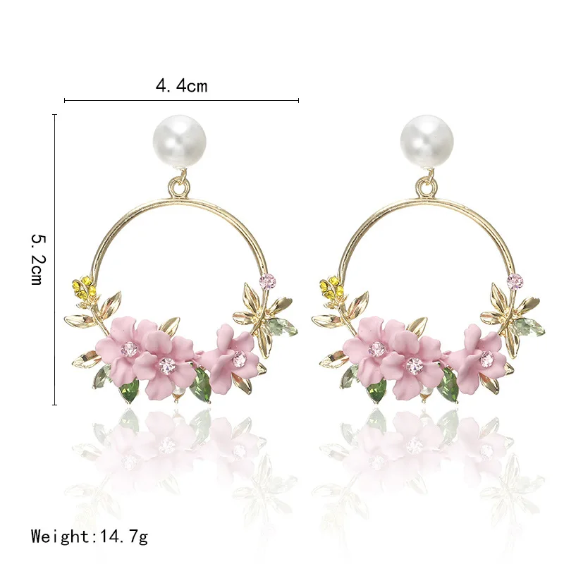 Fashion Beach Polymer Handmade  For women in low moq clay flower earrings