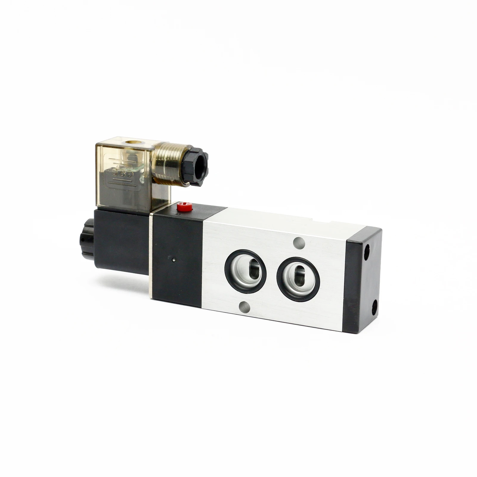 low price dc24v 12v 24VAC 110VAC 220VAC 4V310-10 air Namur 5 way single coil ip65 electronic solenoid valve with manual override