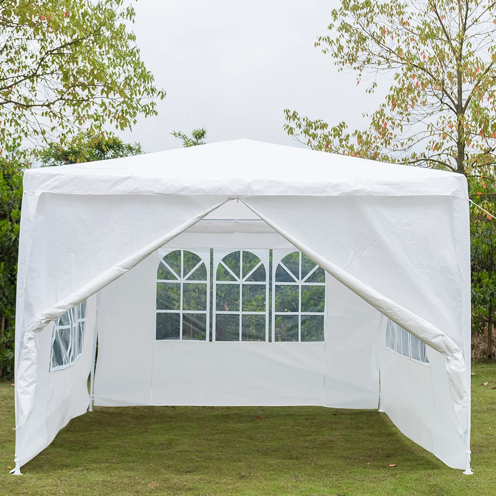 party canopy for 5-8 person 10x10 10x20 10x30 large PE waterproof gazebo tent 3mx3m market gazebo with side