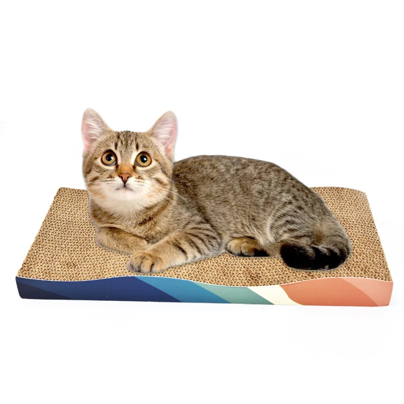 Customized Cat Cardboard Scratcher Small Cats Scratcher Toys Corrugated Paper Cat Scratch Mat