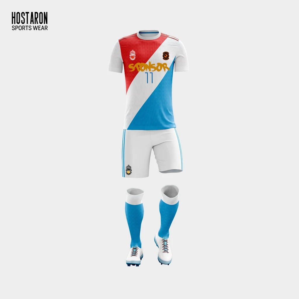 HOSTARON White And Blue Pink Colore Orange School Short Vintage Soccer Goalie Jersey Blanks Youth Futbol Junior Plain T Shirt