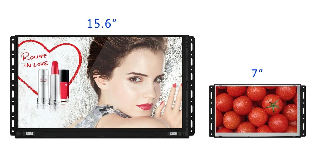 15.6 inch open frame lcd monitor no frame portable advertising display