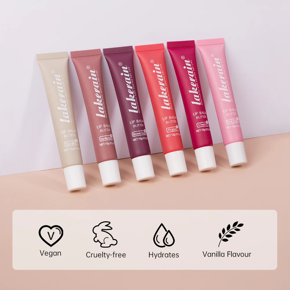 SPF Natural Nourishing Tinted Lip Balm Container Wholesale Vegan Hyaluronic Lip Plumper Gloss Private Label