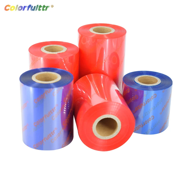 Blue TTR Ribbon Colorful Thermal Transfer Ribbon for Zebra TSC Label Rrinter  Wash Resin Ribbon