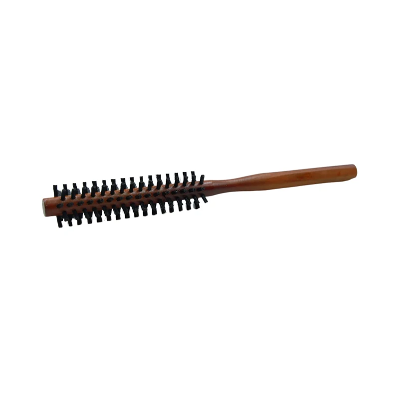 Made in China Wholesale wooden roller comb home salon styling bristle and nylon roller hair brush round hairbrush