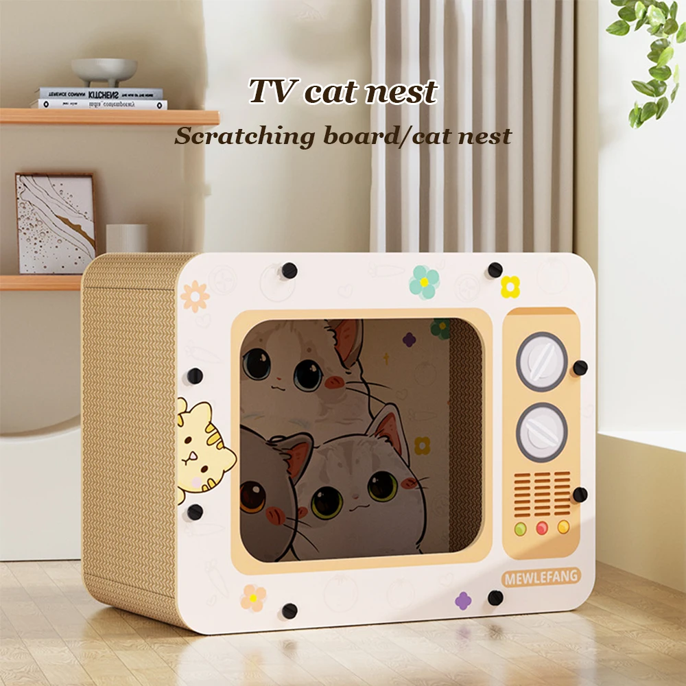 2024 Corrugated Eco Friendly Scratching Cardboard Cat Scratcher House
