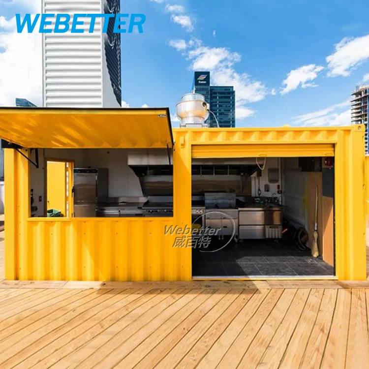 WEBETTER Coffee Shop Kiosk Design Container Bar Restaurant Prefabricated Modular Shipping Container Restaurant