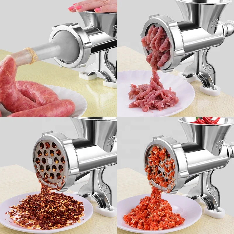 Маленькая домашняя ручная колбасная машина из алюминиевого сплава Мясорубка говяжьей