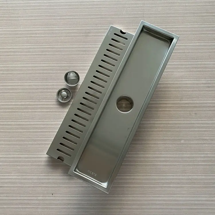 Balcony Toilet Modern Bathroom  Anti Odor Drainage Shower Long Covers Linear Stainless Steel Floor Drain