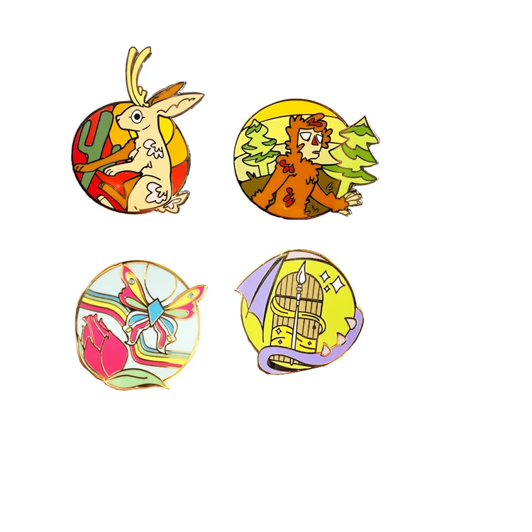 High Quality Brooch Glitter Cute Fashion 3D Lapel Pins Cartoon Comic Anime Hard Soft Badge Plated Gold Metal Crafts Enamel Pin