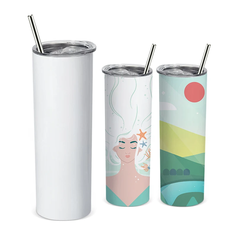 Заказной 15oz 20oz 30oz белый тонкий прямой сублимационный блеск без рисунка голографический УФ меняющий цвет вакуумный стакан из нержавеющей стали
