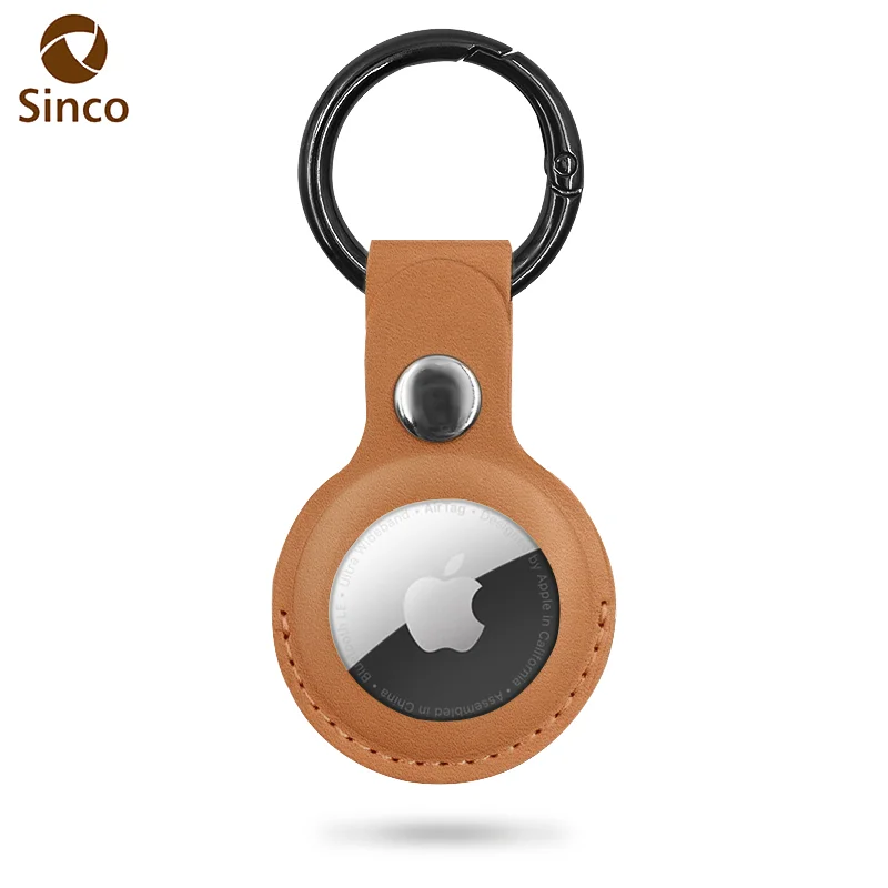 China Manufacturer Luxury Anti-fall Shockproof Air tag Holder Leather PU Air tag Case