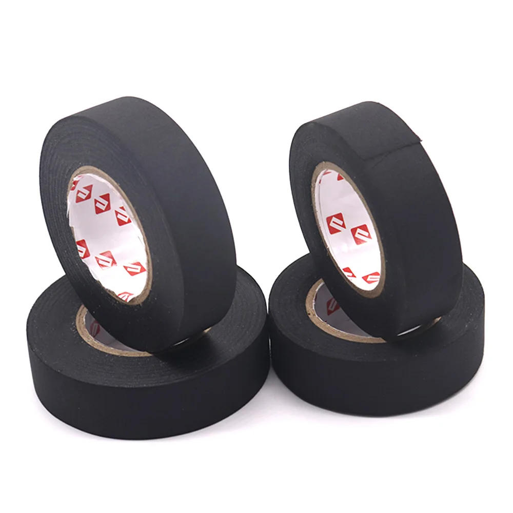 Wear resisting tape 25mmmm thick Black PET polyester flannel automotive wiring harness cloth tape