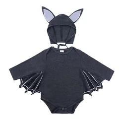 Factory custom Halloween funny style 100% cotton black bat baby animal costume