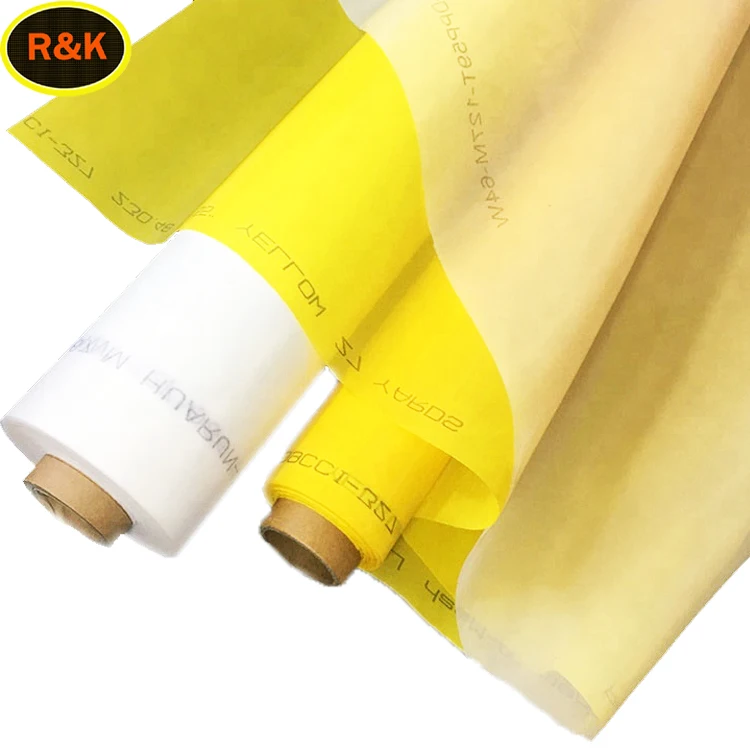2m width nylon polyester printing screen white and yellow stock