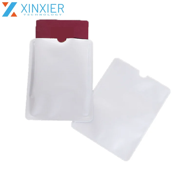 Whosale Price Stock Card Sleeve RFID Blocking Aluminum Foil Card Sleeve for Card ID Information Protection