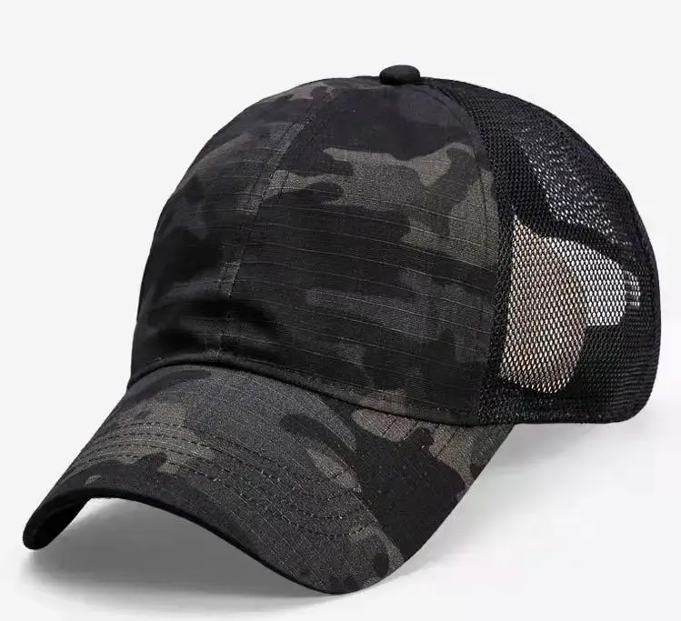 Hot Sale Camouflage Summer Breathable Net Moisture Visor Mesh Baseball Cap