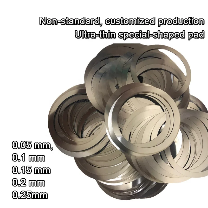 0.2mm Thickness Stainless Steel Thin Washer LOGO Laser Print Shim Round Pad