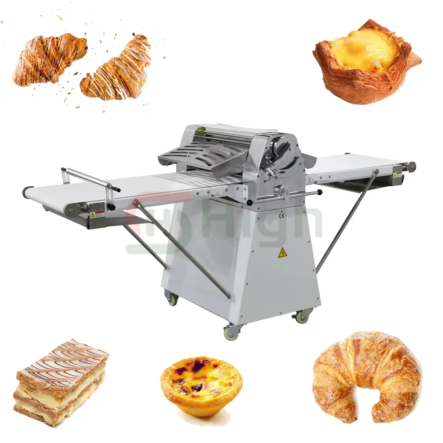 Danish vertical pastry maker bread puff pastry machine commercial  croissants dough noodle press egg tart puff pastry equipment